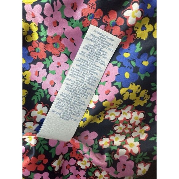 Boden Ponte Knit Black Jacket Blazer Floral Lined Snap Button Womens Size 4R - Picture 5 of 9